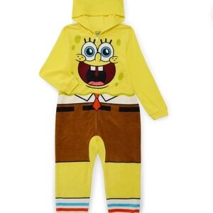 Yellow SpongeBob Hooded Onesie